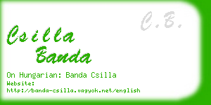 csilla banda business card